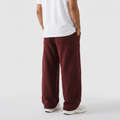 Vybe - Men Wide Pull-On Trouser | Burgundy