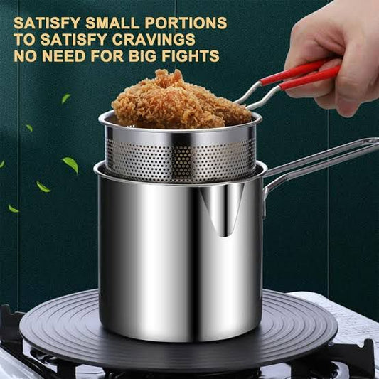Home.Co - Stainless Steel Deep Frying Pot (1200ml)
