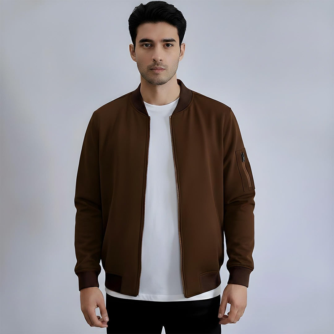 Emerce - Bomeber Jacket with zip - Brown