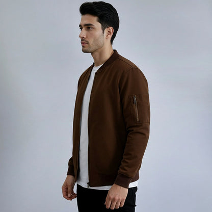 Emerce - Bomeber Jacket with zip - Brown