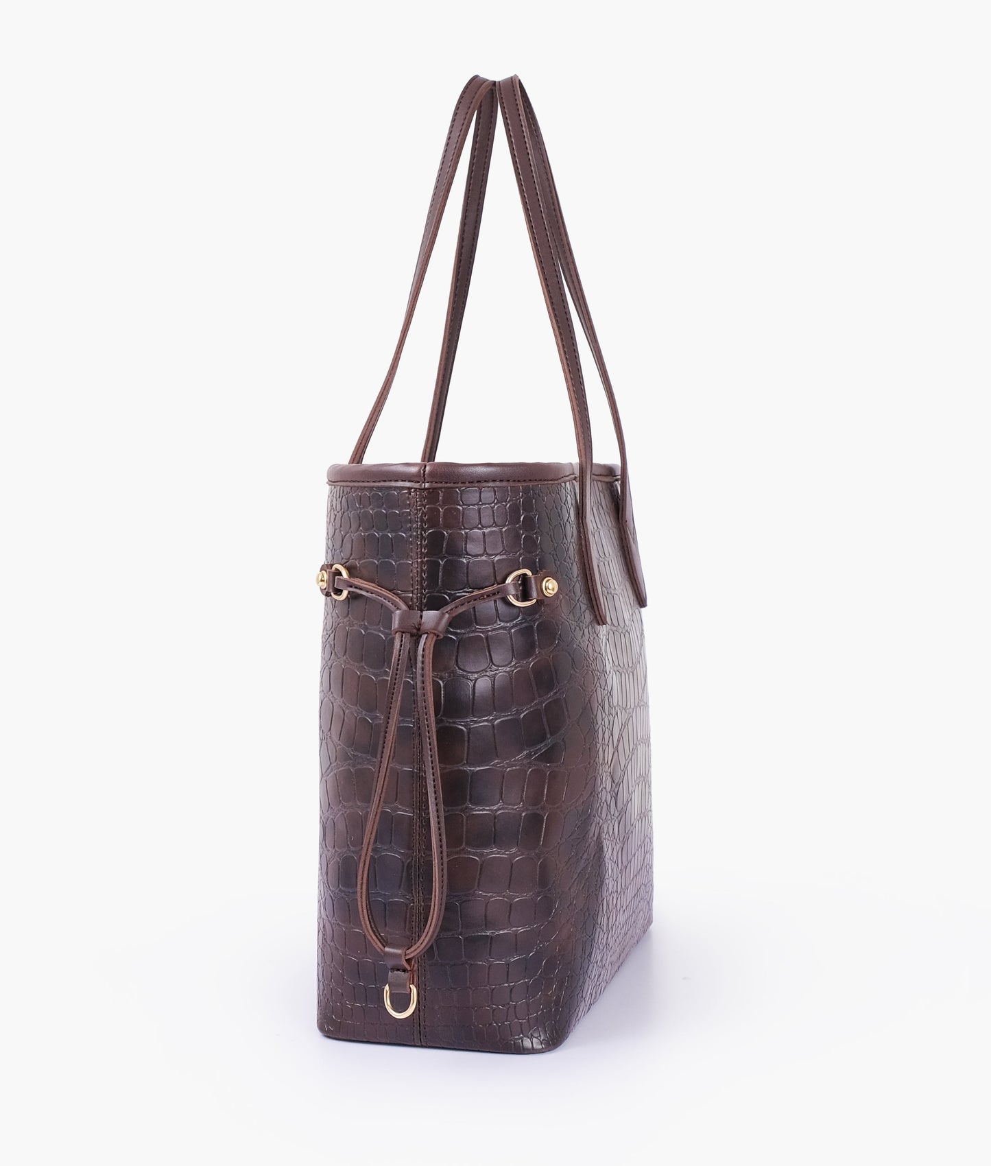RTW - Dark brown crocodile neverfull tote bag