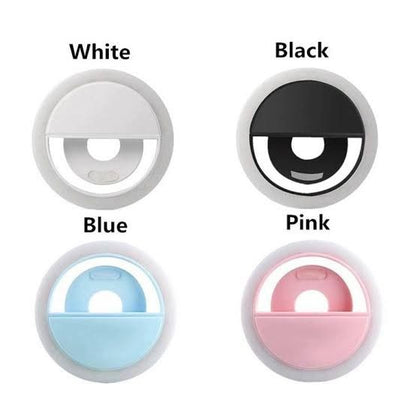 Rechargeable Mini LED Ring Light for Selfie 36 LEDs 360° Rotation