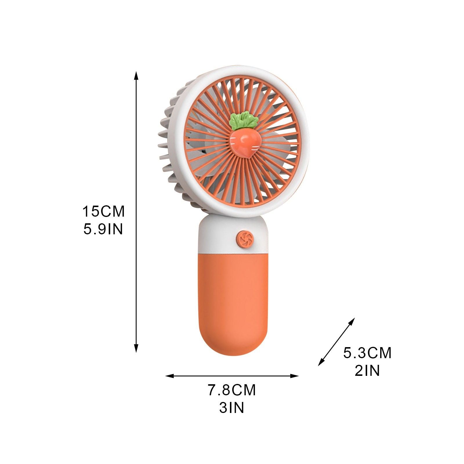 Sherice Rechargeable Mini Fan Handheld USB Desk Fan with Removable Base