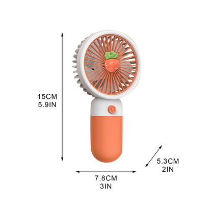 Sherice Rechargeable Mini Fan Handheld USB Desk Fan with Removable Base