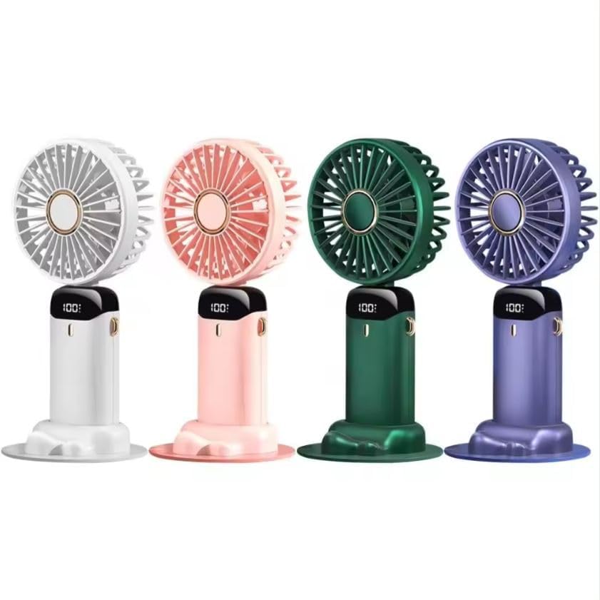 Sherice Rechargeable Mini Fan Handheld USB Desk Fan with Removable Base