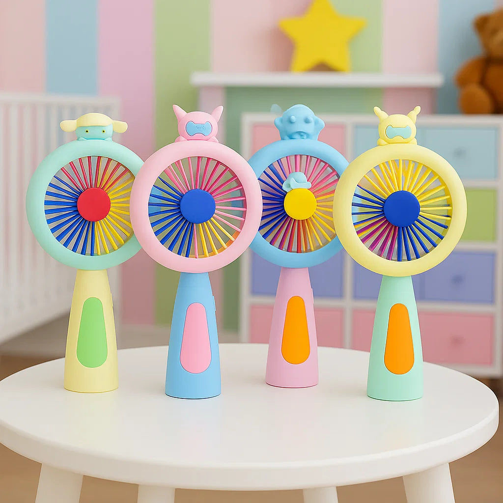 Sherice Rechargeable Mini Fan Handheld USB Desk Fan with Removable Base