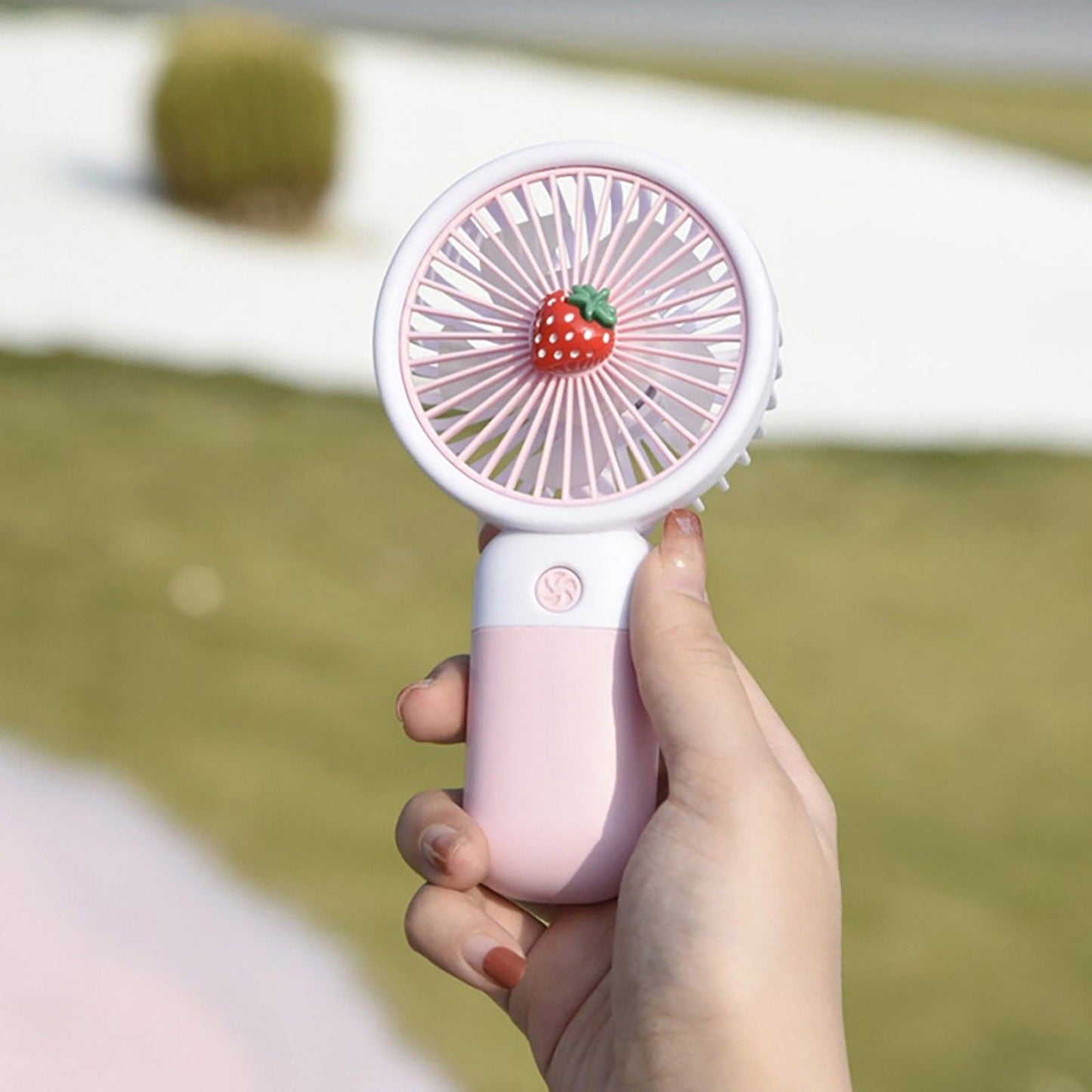 Sherice Rechargeable Mini Fan Handheld USB Desk Fan with Removable Base