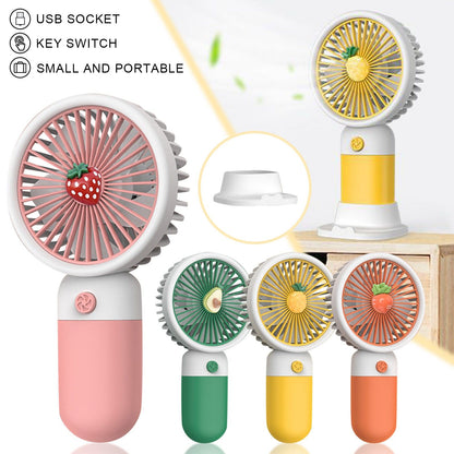 Sherice Rechargeable Mini Fan Handheld USB Desk Fan with Removable Base