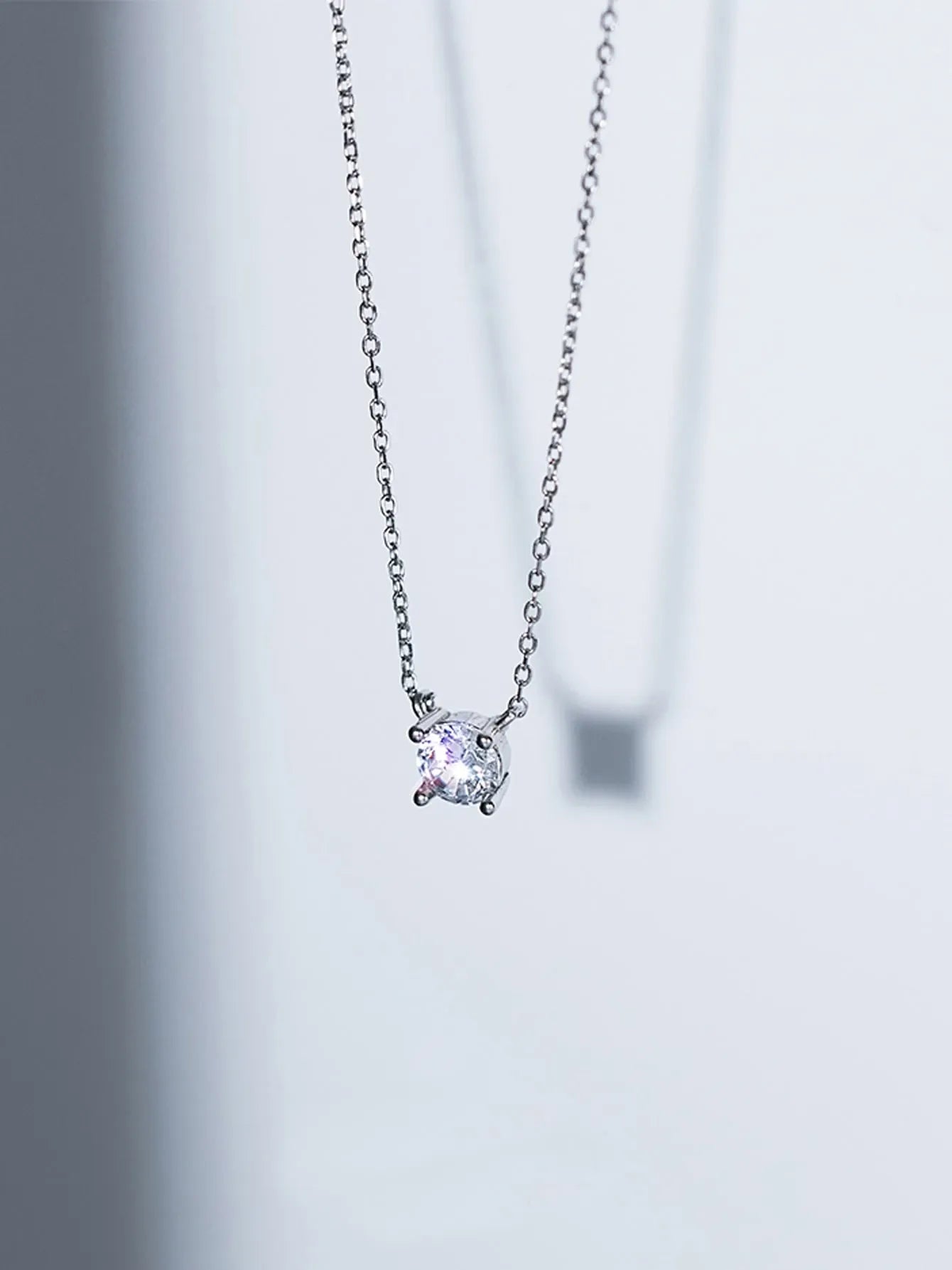Shein - Cubic Zirconia Decor Necklace