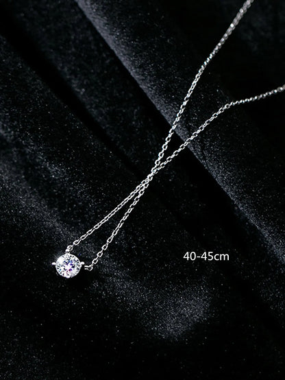 Shein - Cubic Zirconia Decor Necklace