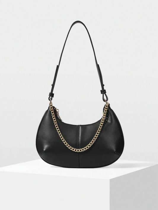 Shein - Motf Women Shoulder Bag Retro - Black