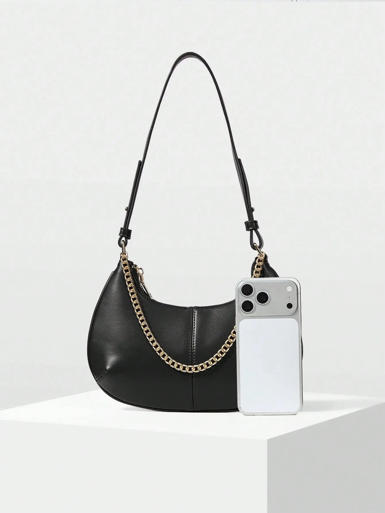 Shein - Motf Women Shoulder Bag Retro - Black