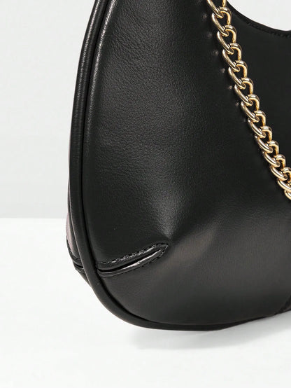 Shein - Motf Women Shoulder Bag Retro - Black