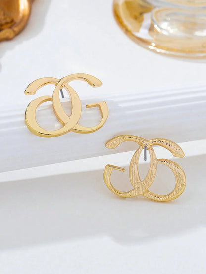 Shein - Gold AG Letter Earrings