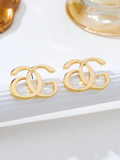 Shein - Gold AG Letter Earrings