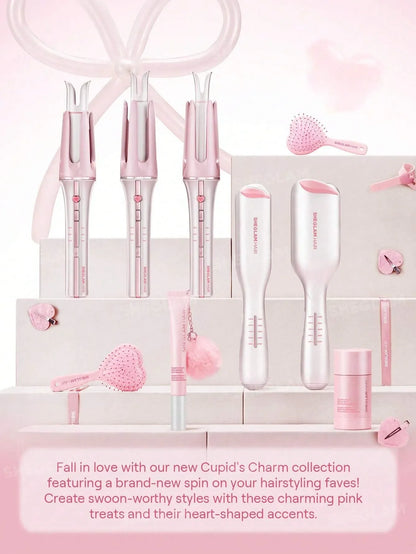 SHEGLAM Hair Cupid'S Charm One-Touch Instant Curler,Pink Automatic Curling Iron 19Mm Eu Plug