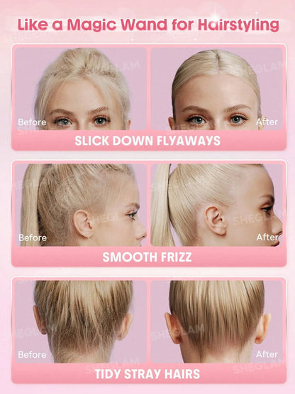 SHEGLAM Hair Cupid'S Charm Style Keeper Hair Mascara,Pink Frizz & Flyaway Hair Taming Wand,Hair Finishing Stick