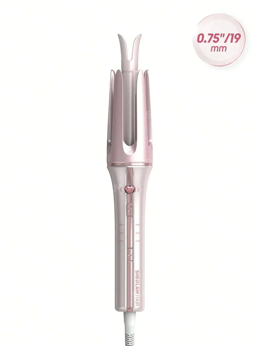 SHEGLAM Hair Cupid'S Charm One-Touch Instant Curler,Pink Automatic Curling Iron 19Mm Eu Plug