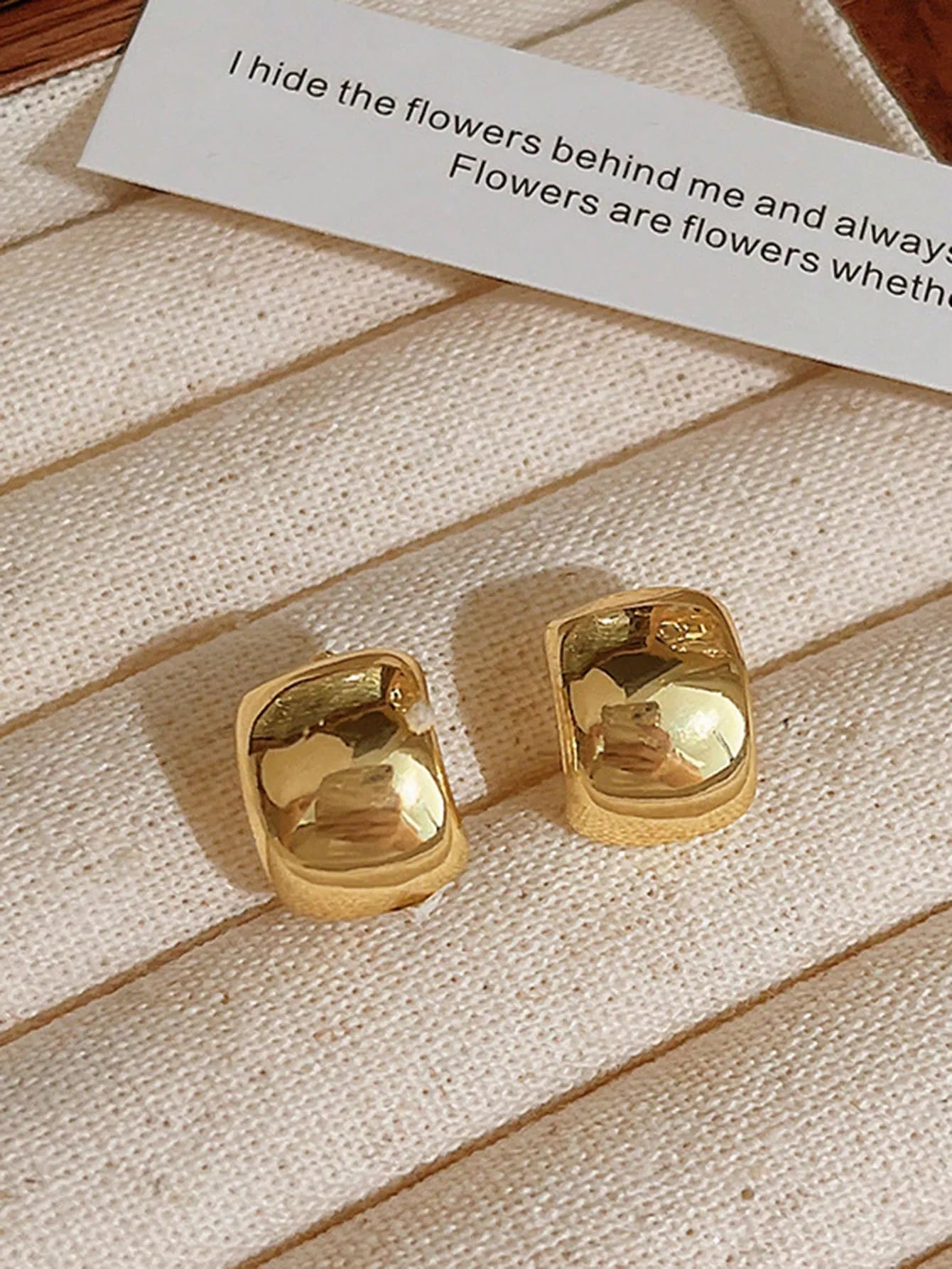 Shein - 6pcs/Set Minimalist Small Vintage Faux Pearl Flower Cluster Square & Round Geometric Earring Set