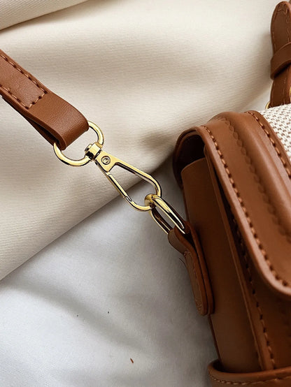 Shein - Fashionable Minimalist Casual Small Square Bag, Buckle Decor