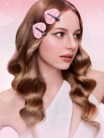 SHEGLAM Hair Cupid'S Charm Crystal Hair Clip,Pink Hair Clip (1 Pc)