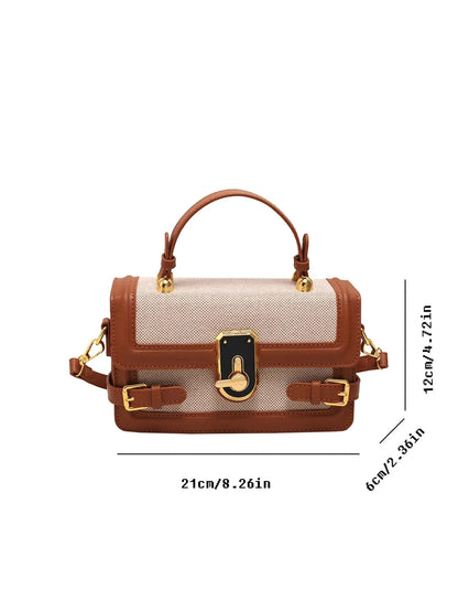 Shein - Fashionable Minimalist Casual Small Square Bag, Buckle Decor