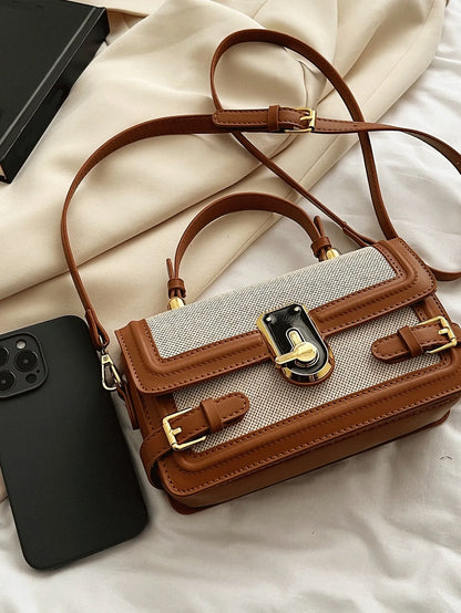 Shein - Fashionable Minimalist Casual Small Square Bag, Buckle Decor