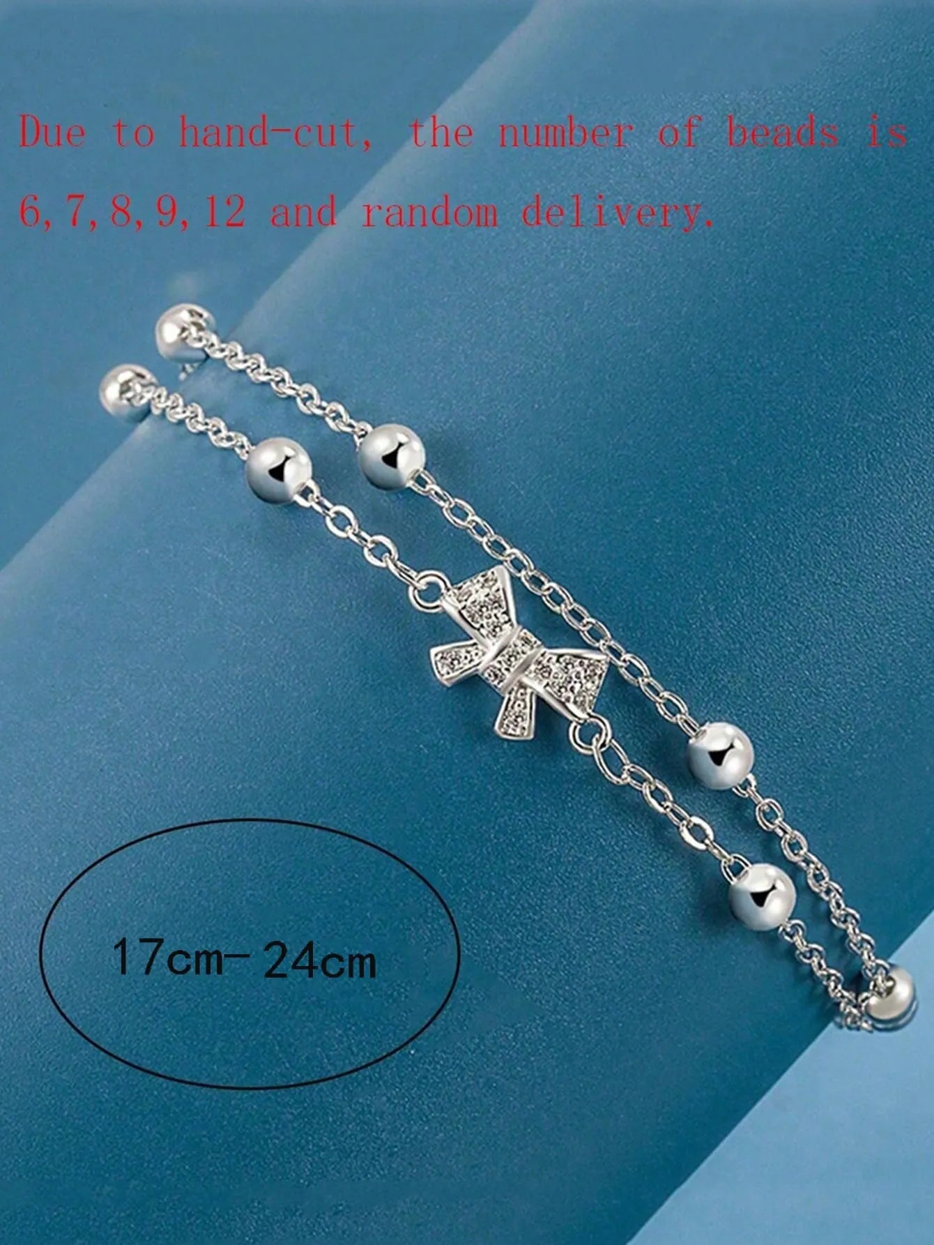 Shein - 1Pc Exquisite & Luxury Double Layered Bow-Knot Design Bracelet Valentines