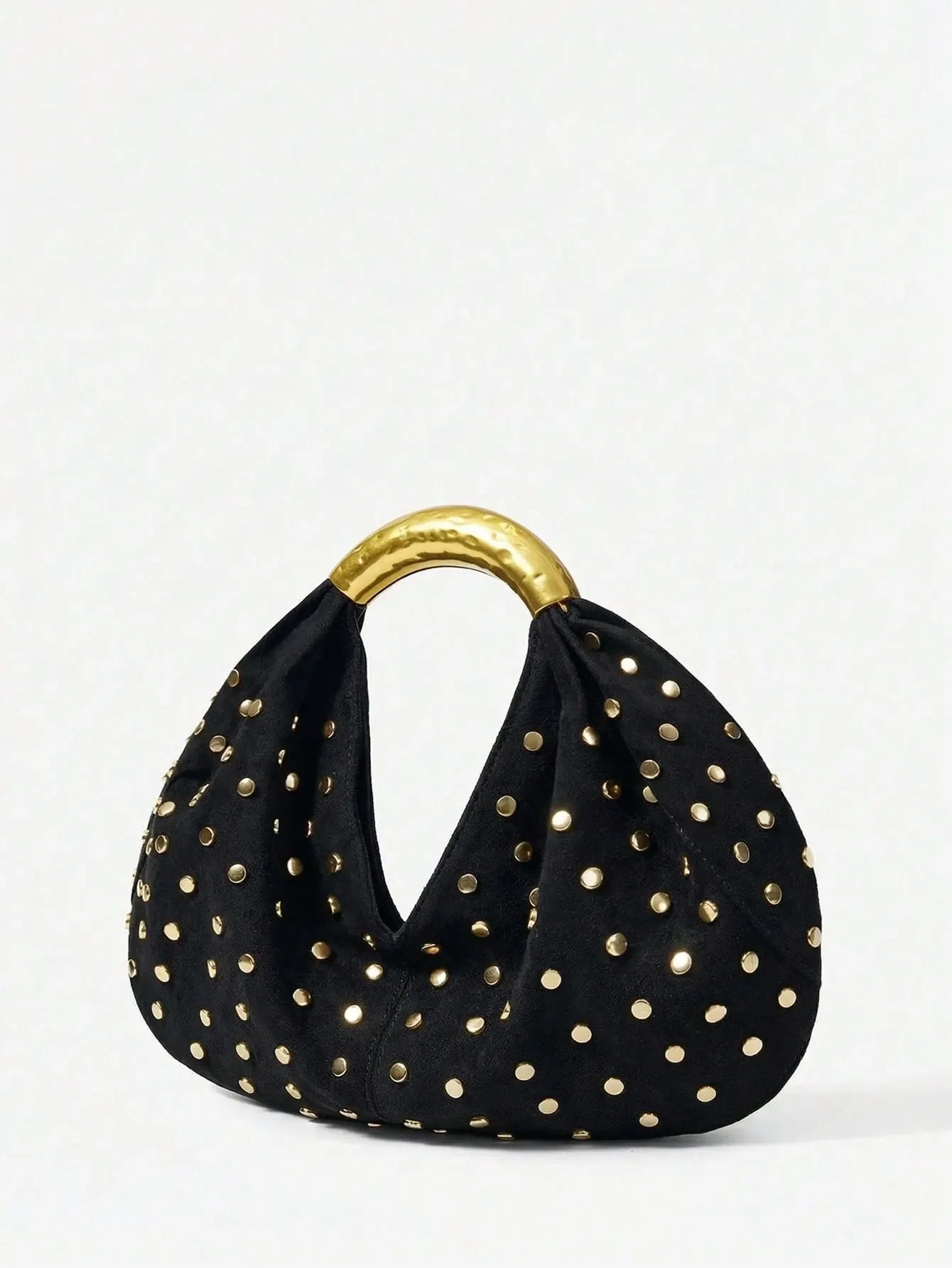 Shein - Maija Ladies, Women Top Handle Bags, Suede, Suede Bag - Black