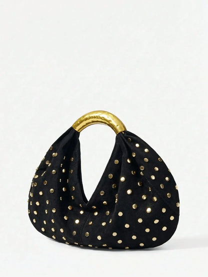 Shein - Maija Ladies, Women Top Handle Bags, Suede, Suede Bag - Black