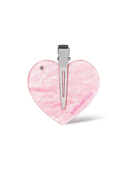 SHEGLAM Hair Cupid'S Charm Crystal Hair Clip,Pink Hair Clip (1 Pc)
