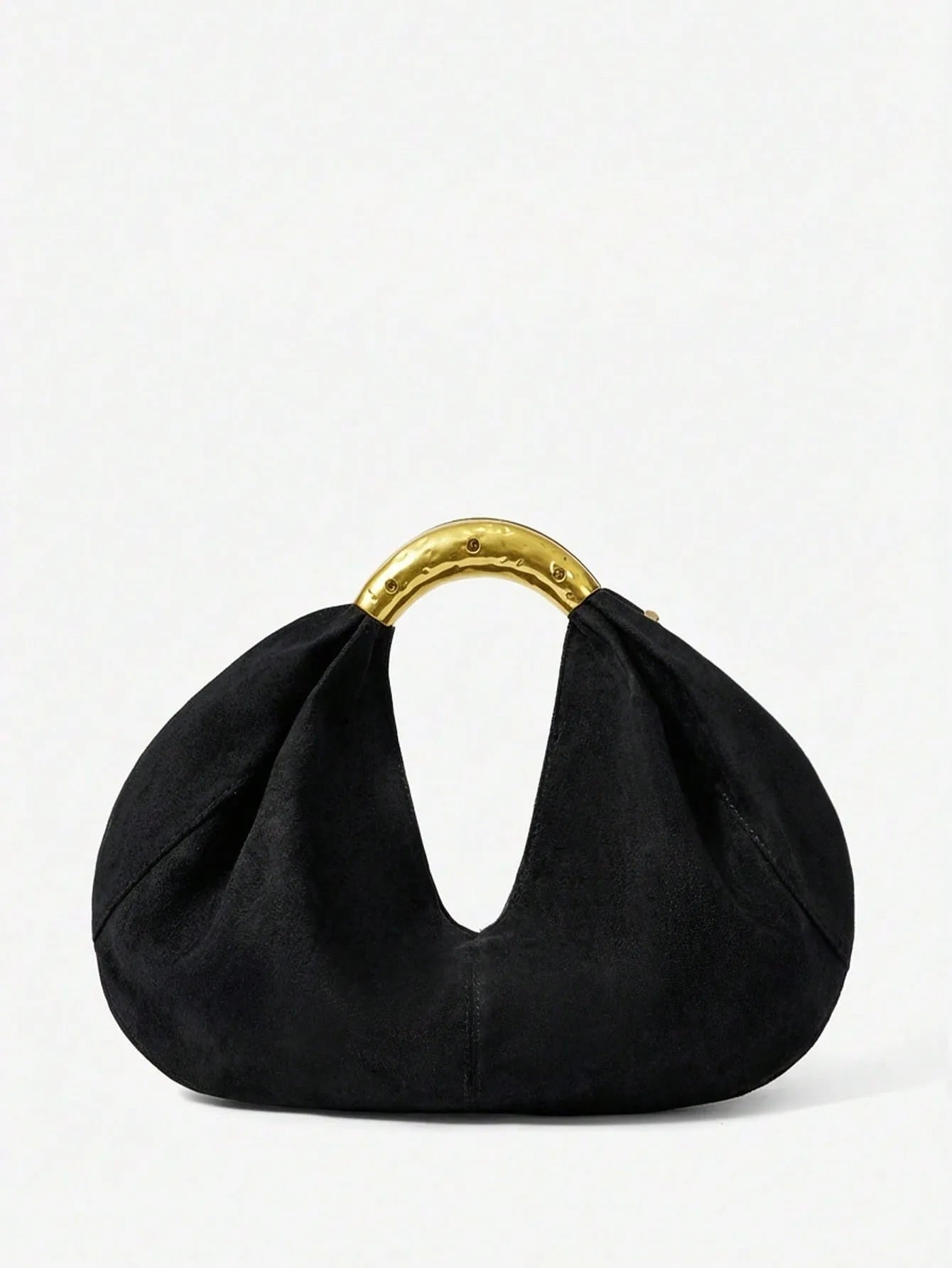 Shein - Maija Ladies, Women Top Handle Bags, Suede, Suede Bag - Black