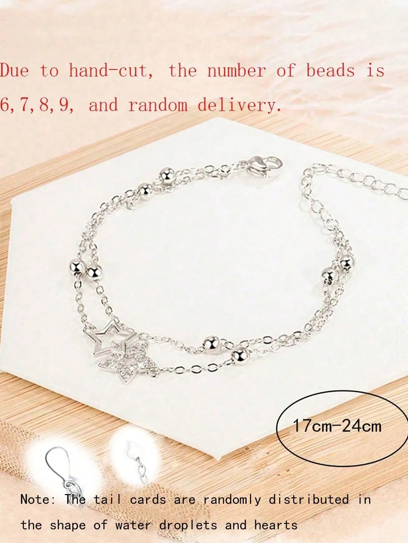 Shein - 1Pc Elegant Luxury Double-Layer Pearl & Star Bracelet