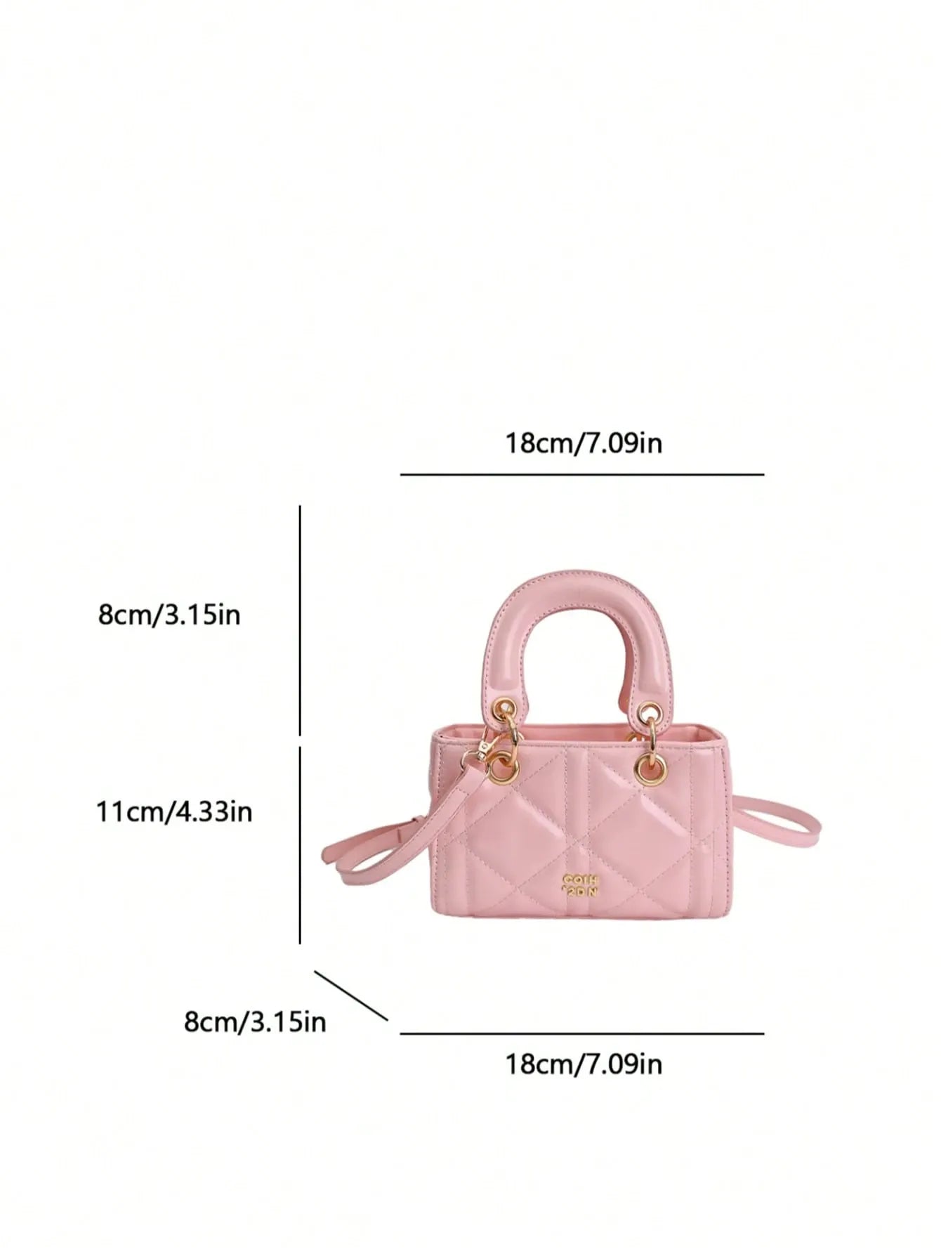 Shein - Pc Leather Rhombus Pattern Mini Handbag, Casual Party Women Shoulder Crossbody Bag