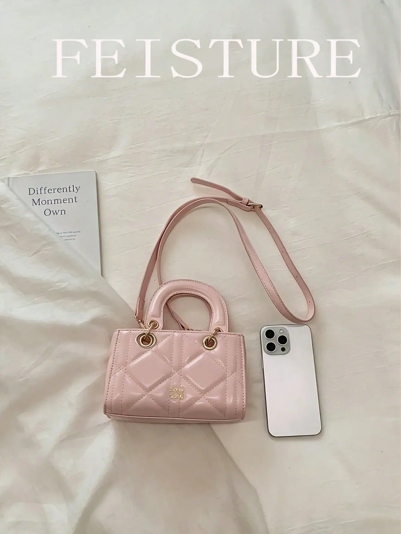 Shein - Pc Leather Rhombus Pattern Mini Handbag, Casual Party Women Shoulder Crossbody Bag