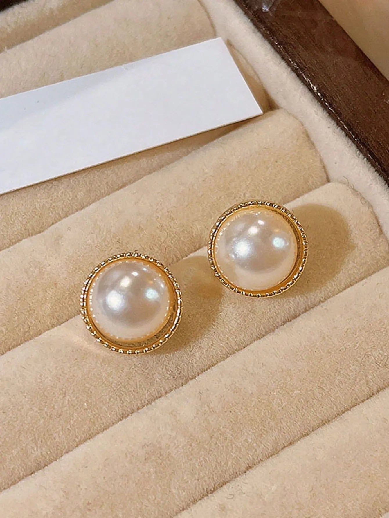 Shein - 5pcs/Set Vintage Pearl Cluster Hoop Earrings Set, Minimalist Small Earring Jewelry Suits Women Day & Festival Wear