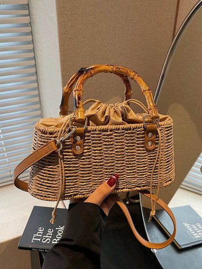Shein - 2026 Summer New Woven Handbag For Women