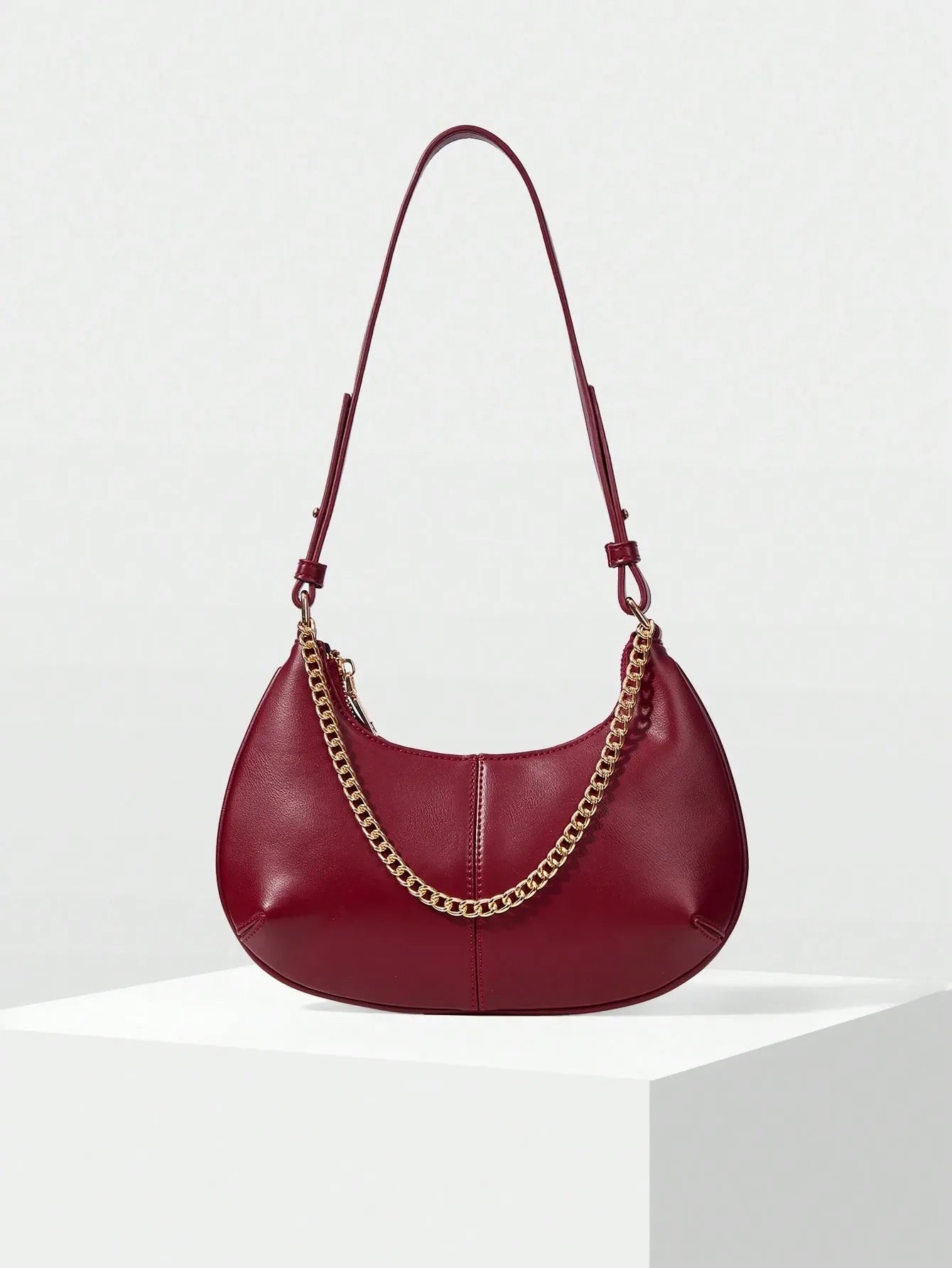 Shein - Motf Women Shoulder Bag Retro - Burgundy