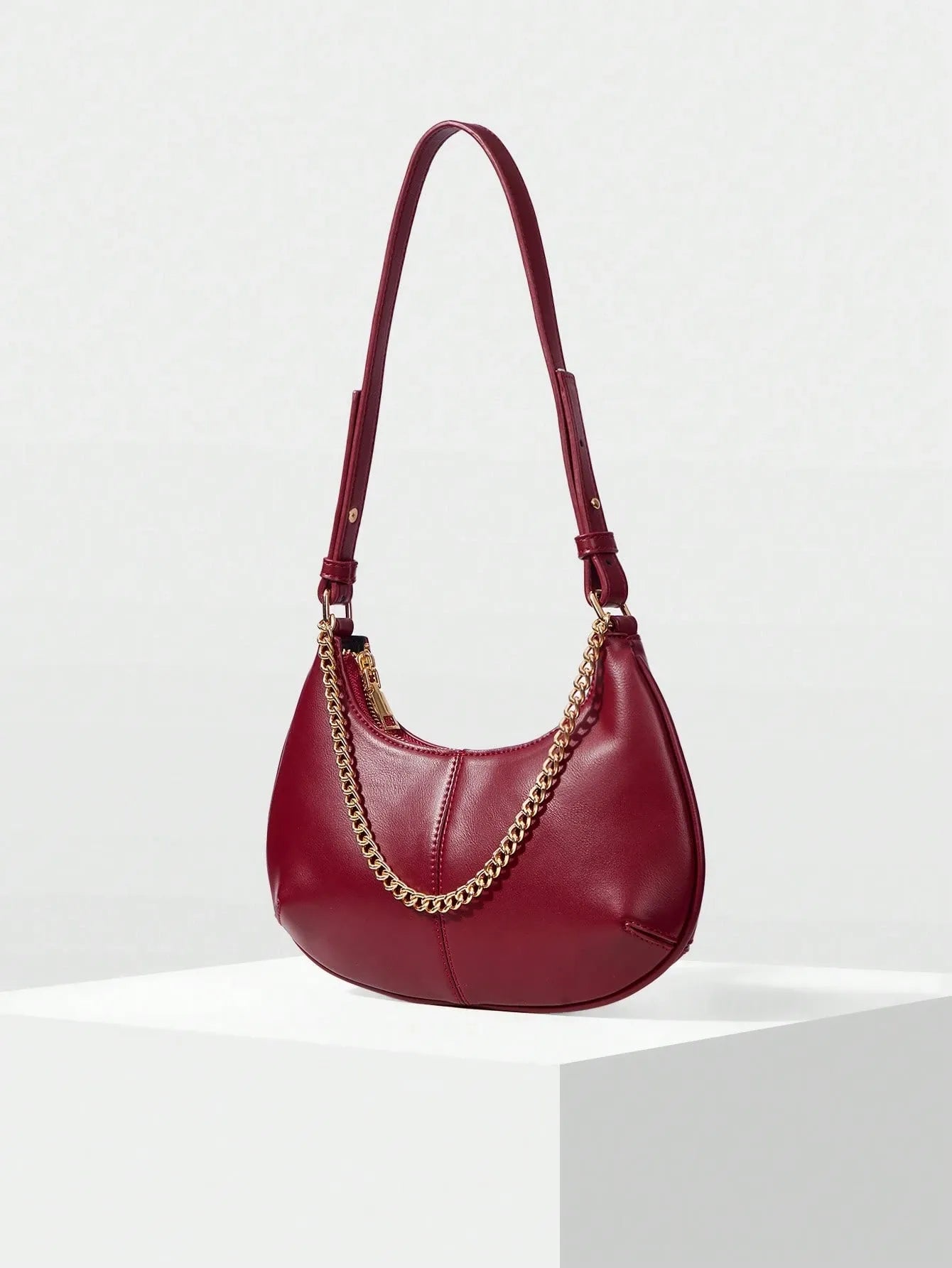 Shein - Motf Women Shoulder Bag Retro - Burgundy