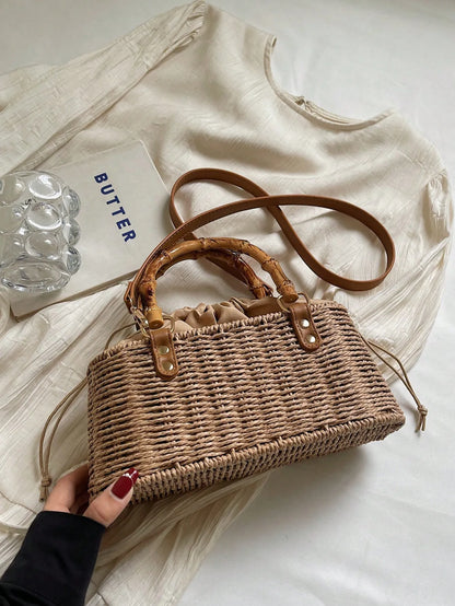 Shein - 2026 Summer New Woven Handbag For Women