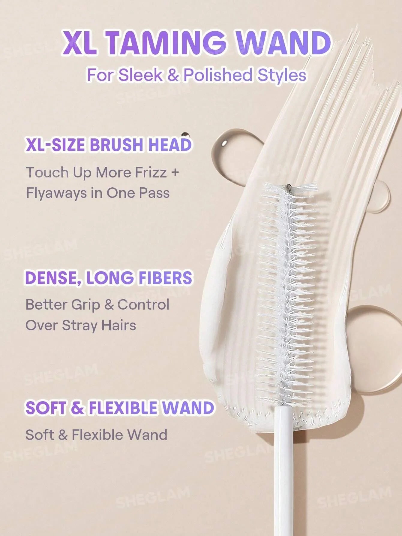 SHEGLAM Hair On The Glow Style Keeper Hair Mascara, Frizz & Flyaway Hair Taming Wand