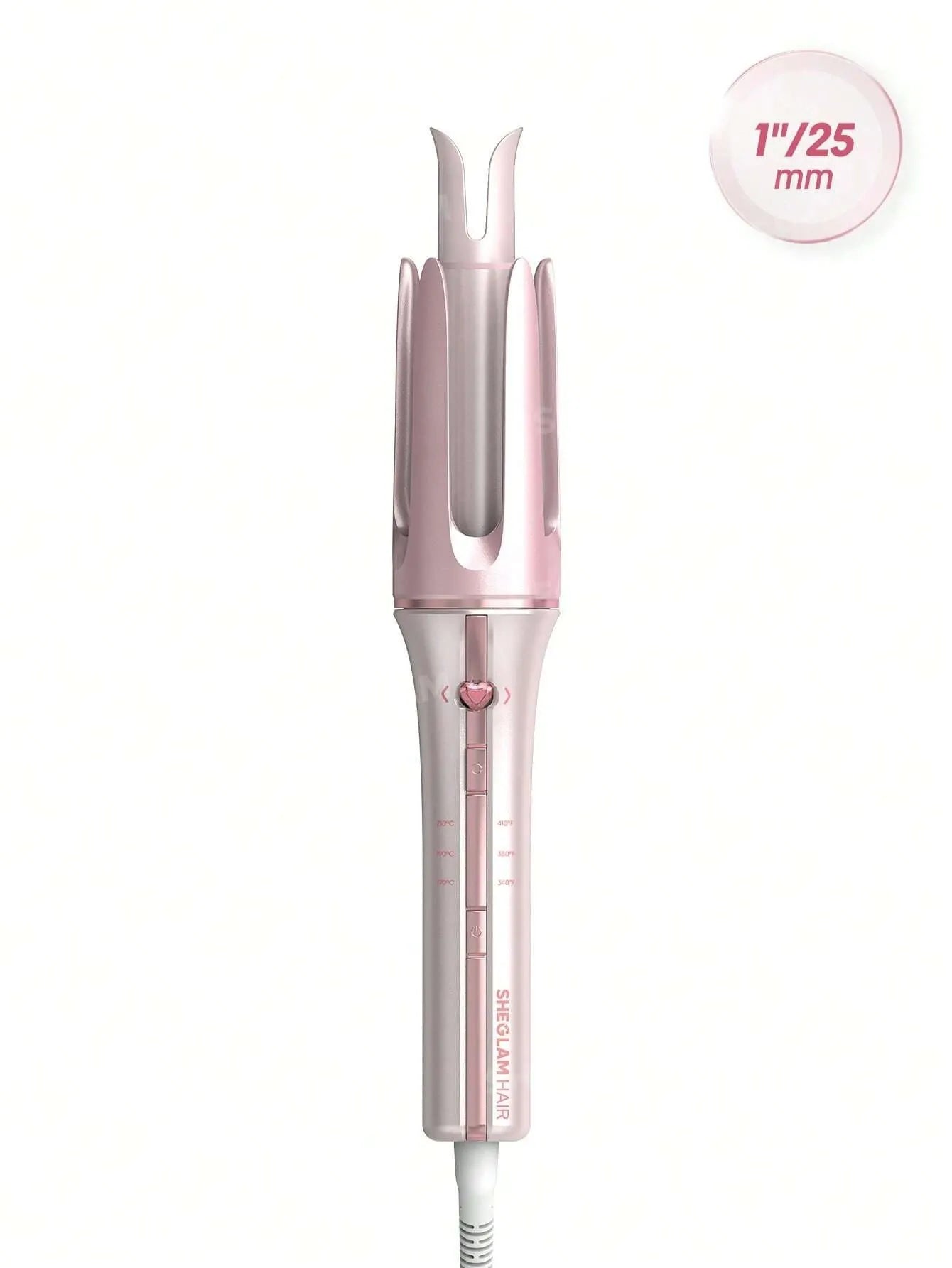 SHEGLAM Hair Cupid'S Charm One-Touch Instant Curler,Pink Automatic Curling Iron 25Mm Eu Plug