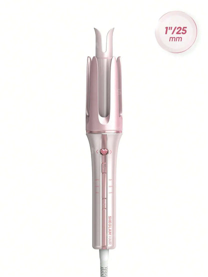 SHEGLAM Hair Cupid'S Charm One-Touch Instant Curler,Pink Automatic Curling Iron 25Mm Eu Plug