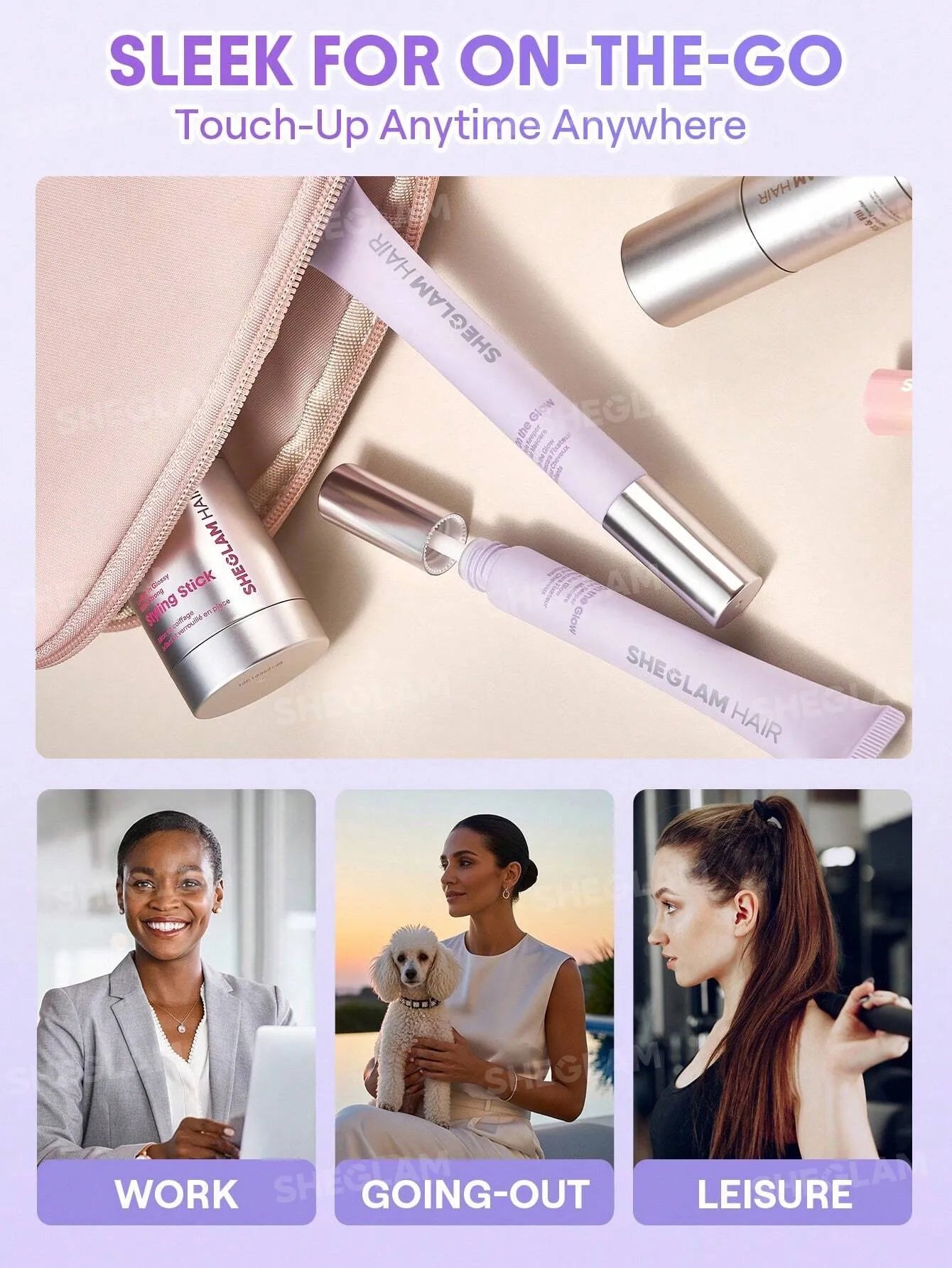 SHEGLAM Hair On The Glow Style Keeper Hair Mascara, Frizz & Flyaway Hair Taming Wand