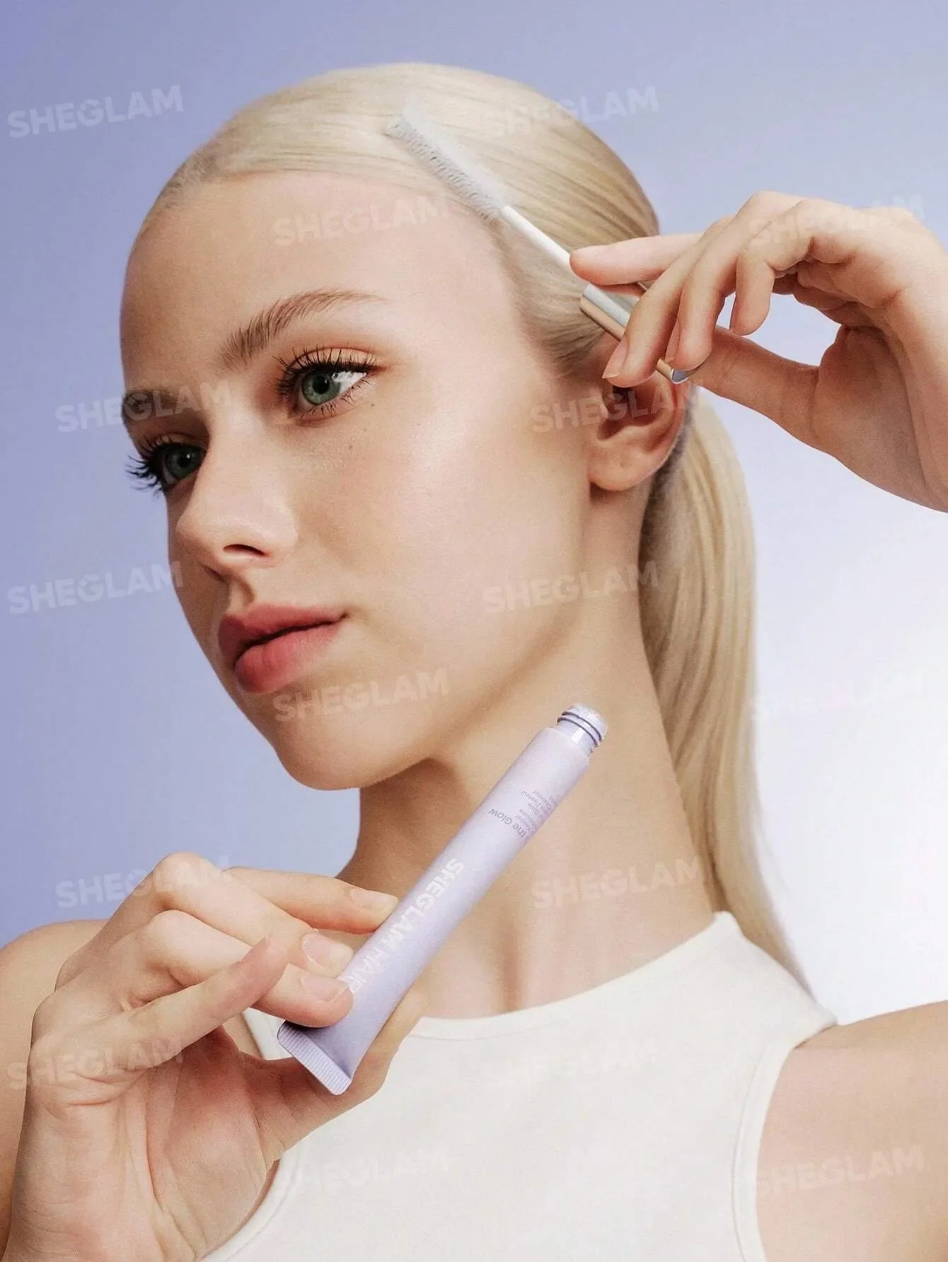 SHEGLAM Hair On The Glow Style Keeper Hair Mascara, Frizz & Flyaway Hair Taming Wand