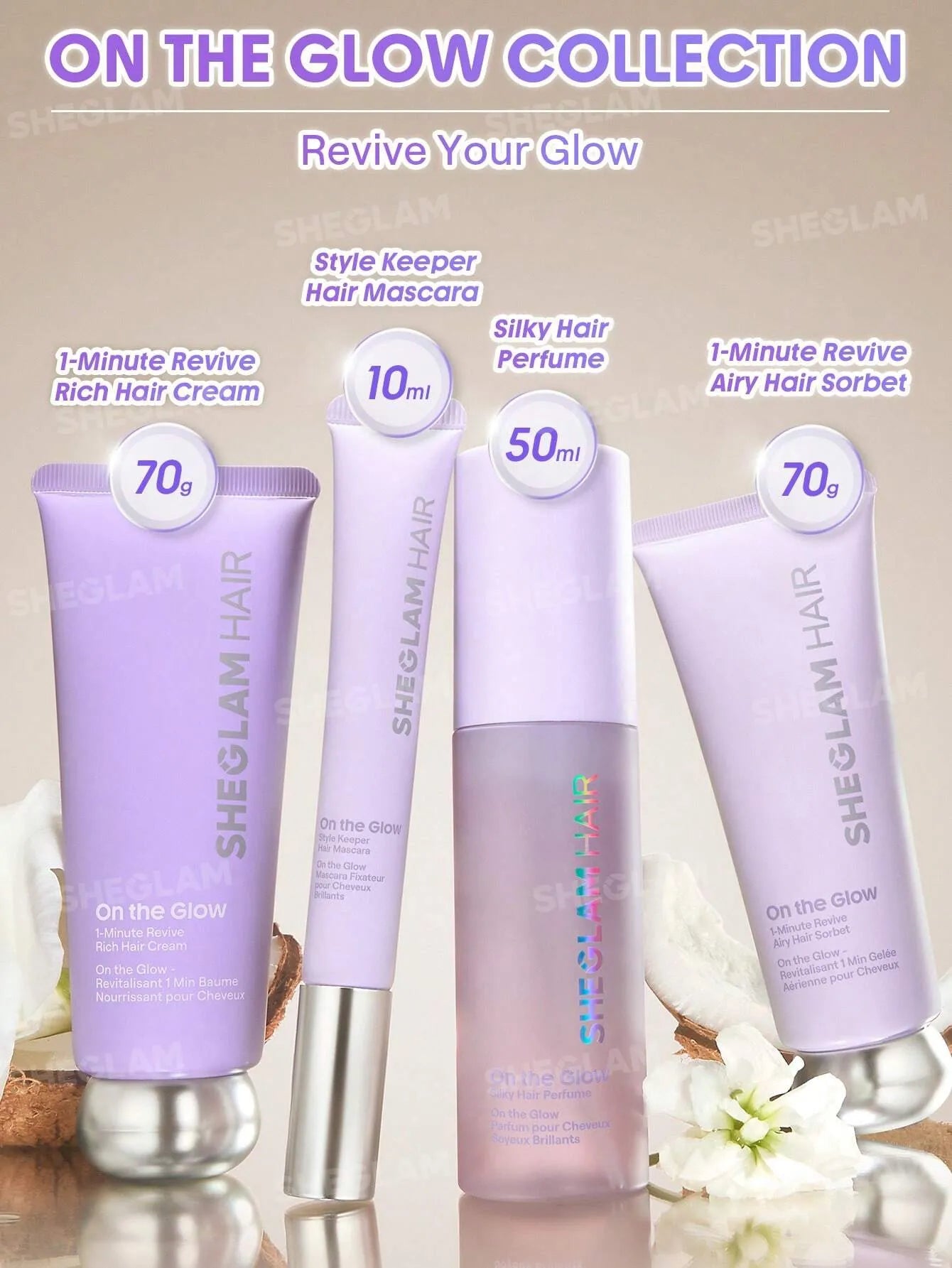 SHEGLAM Hair On The Glow Style Keeper Hair Mascara, Frizz & Flyaway Hair Taming Wand